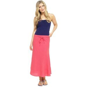 K Collection Womens/Ladies Ex Store Linen Blend Maxi Skirt / Coral